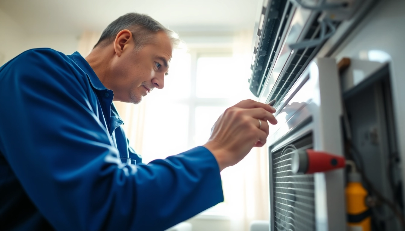 Technician providing ac repair mesa az services in a residential setting, showcasing expertise and professionalism.